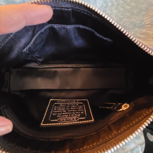 SOLD Coach Signature Stripe East West Monogram Handbag EUC - Picture 10 of 15